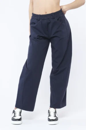 PANTALONE con tasche e cinturino elasticizzato con passanti