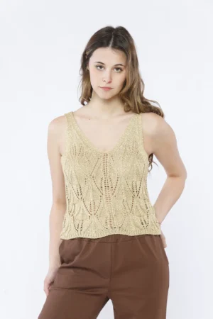MAGLIA a bratelle lavorata a tricot