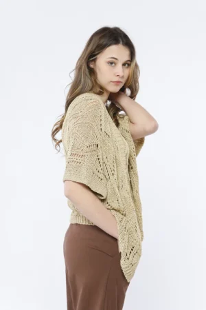 CARDIGAN  lavorato a tricot con motivi geometrici