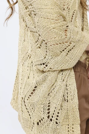 CARDIGAN  lavorato a tricot con motivi geometrici