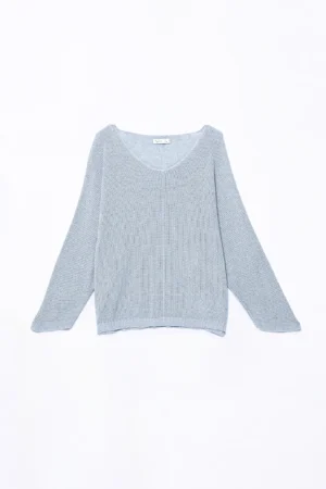 MAGLIA Con scollo a barca lavorata a tricot