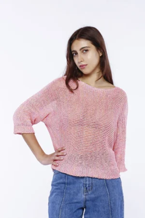 MAGLIA Con scollo a barca lavorata a tricot