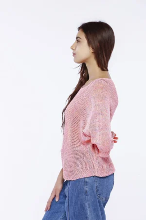 MAGLIA Con scollo a barca lavorata a tricot