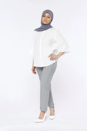 BLUSA Scollo a V con finto cannoncino centrale ONEWORLD HYBRID