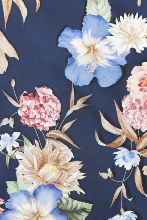 BLUSA Scolloa barca  con stampa floreale