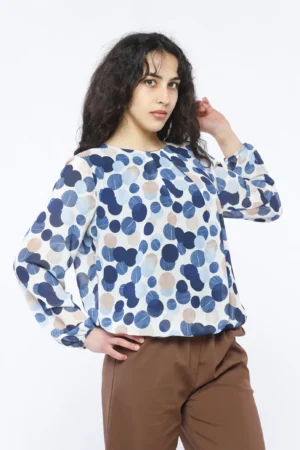 BLUSA scollo a giro  a palloncino