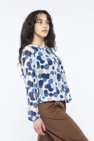 BLUSA scollo a giro  a palloncino