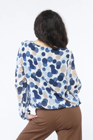 BLUSA scollo a giro  a palloncino