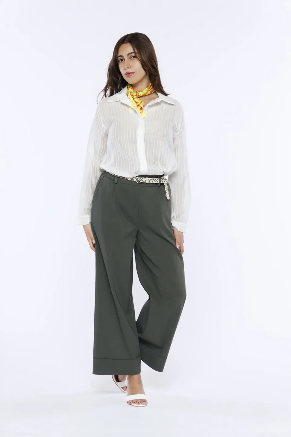 CAMICIA a righe business woman con colletto alla francese ONEWORLD HYBRID