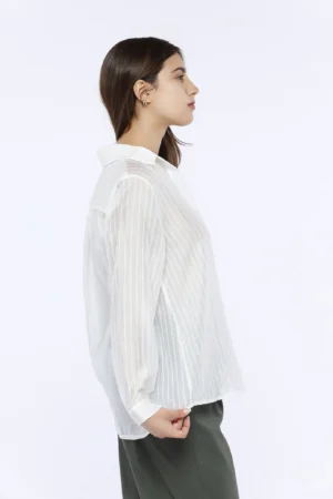 CAMICIA a righe business woman con colletto alla francese