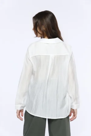 CAMICIA a righe business woman con colletto alla francese