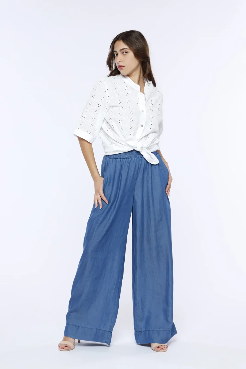 PANTALONE comodo pull on dal taglio largo con orlo alto alla caviglia ONEWORLD HYBRID
